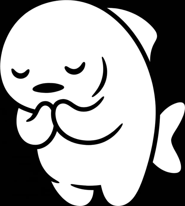 おじぎをするまぐろのキャラクター